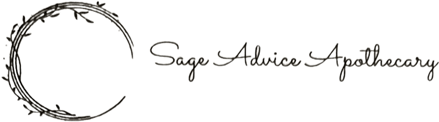 A green background with the words sage advising in black.